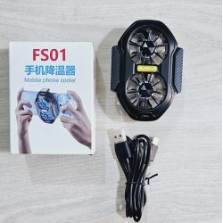 FS01 Dual Fan Dual Battery Rechargeable Mobile Phone Cooler Fan