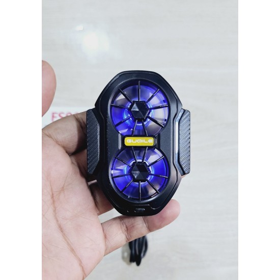 FS01 Dual Fan Dual Battery Rechargeable Mobile Phone Cooler Fan