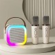 K12 RGB Wireless Karaoke Bluetooth Speaker With Two Microphone 