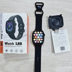 L68 Smart Watch HD Color 2.0 inch Display Bluetooth Call Game Black