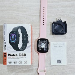 L68 Smart Watch HD Color 2.0 inch Display Bluetooth Call Game Pink