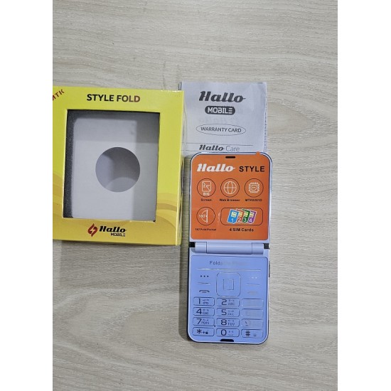 Hallo Style Foldable Phone Four Sim Warranty