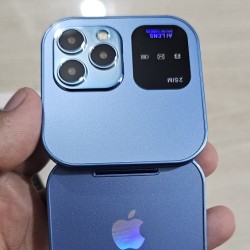 i16 Pro Flip Phone FM Radio Magic Voice Blue