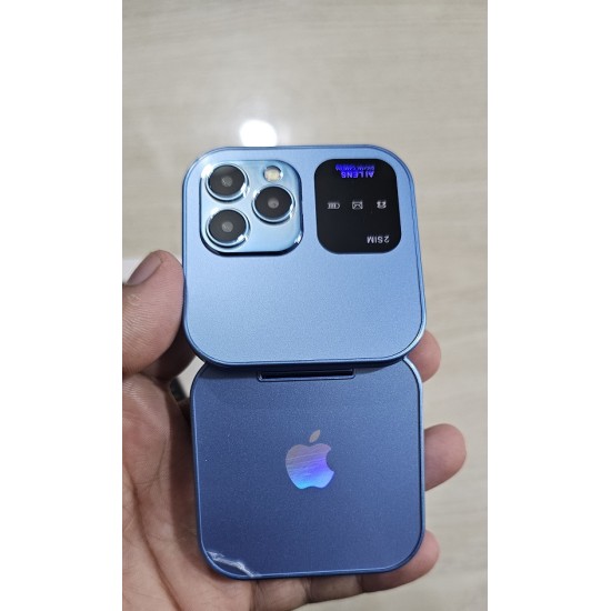 i16 Pro Flip Phone FM Radio Magic Voice Blue