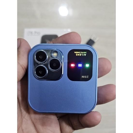 i16 Pro Flip Phone FM Radio Magic Voice Blue