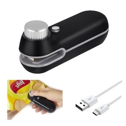 2 in 1 USB Rechargeable Mini Bag Sealer Sealing with Cutter