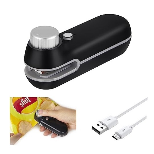 2 in 1 USB Rechargeable Mini Bag Sealer Sealing with Cutter