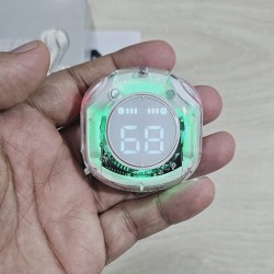 AR58 TWS Wireless Bluetooth Headphone LED Display Transparent