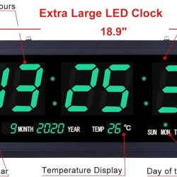 Electric 18.9 inch Digital Wall Clock TT-4800 LED Display 