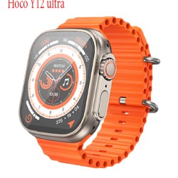 Hoco Y12 Ultra Smartwatch Waterproof Wireless Charger Calling Watch 8 - Orange