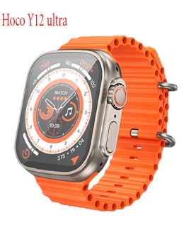 Hoco Y12 Ultra Smartwatch Waterproof Wireless Charger Calling Watch 8 - Orange