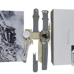 A2858 Ultra Smartwatch 8 With A.pple Logo Dual Strip - Silver