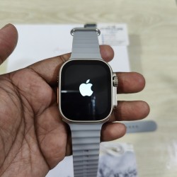 A2858 Ultra Smartwatch 8 With A.pple Logo Dual Strip - Silver