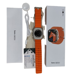 Hoco Y12 Ultra Smartwatch Waterproof Wireless Charger Calling Watch 8 - Orange