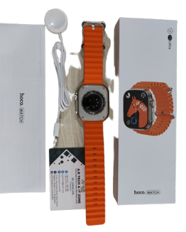 Hoco Y12 Ultra Smartwatch Waterproof Wireless Charger Calling Watch 8 - Orange
