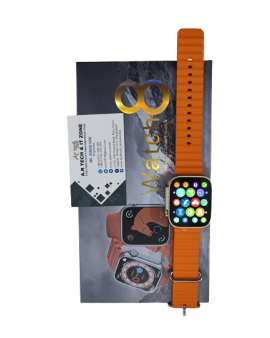 TW18 Ultra Watch 8 Smartwatch Wireless Charging Series 8 Two Pair Belt- Orange