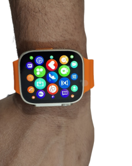 TW18 Ultra Watch 8 Smartwatch Wireless Charging Series 8 Two Pair Belt- Orange
