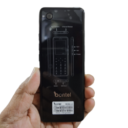 Bontel L2 Super Slim Mini Phone Touch Button With Back Cover - Black