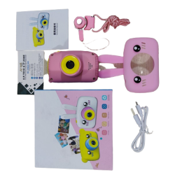 X18 Kids Video Camera For Video And Picture With Silicon Cover - Pink