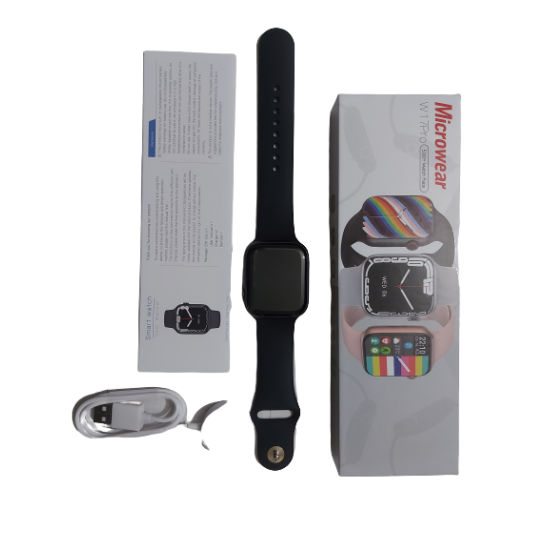 Microwear W17 Pro Smartwatch Wireless Charger Calling Waterproof - NEW