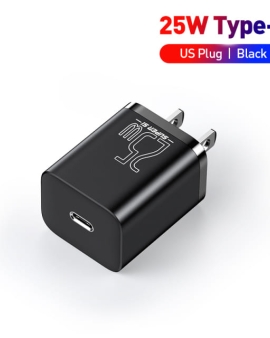 BASEUS HOME CHARGER SUPER SI TYPE-C 25W BLACK