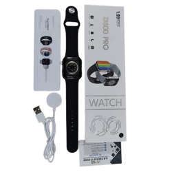 D800 Pro Smartwatch 1.99 inch Waterproof Calling Option Series 8 - Black