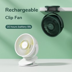 Jisulife FA18S Clip On Fan 4000mAh Battery Rechargeable