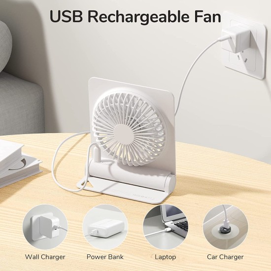 Jisulife FA28 Desk Fan 4500mAh Battery Rechargeable