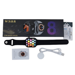 Keqiwear WS88 Smartwatch 1.96 inch Full Display Waterproof Calling Option Series 8 - Black