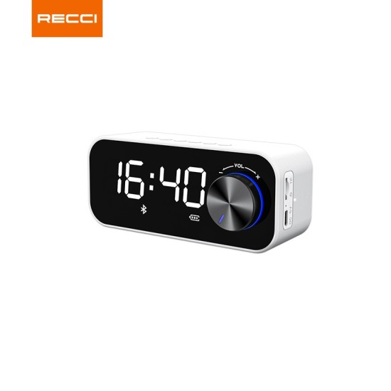 Recci RSK W11 Double Alarm Clock Bluetooth Wireless Speaker