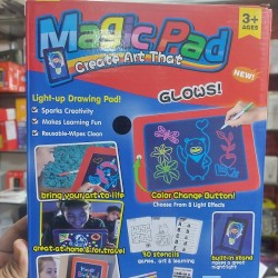 Kids Magic Pad LED Drawing Tablet With 6 Color Pen