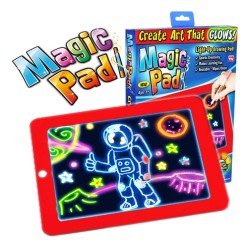 Kids Magic Pad LED Drawing Tablet With 6 Color Pen