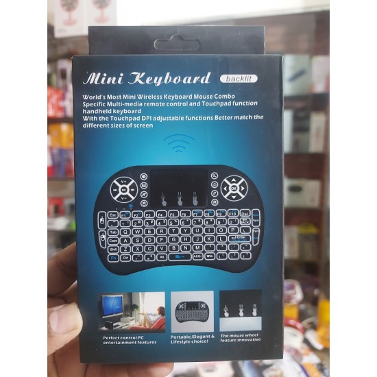 Mini Wireless Keyboard Rechargeable with Touchpad backlit