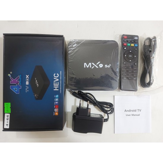 MX9 Android TV Box 4gb Ram 64GB Rom Android 11 5G WIFI 