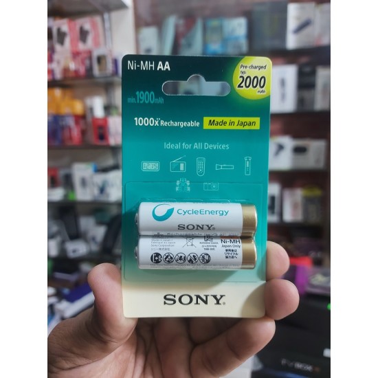 Sony AA 2000mAh Rechargeable Battery -2pc - Original