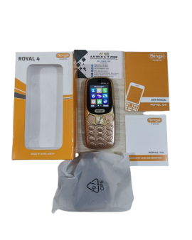 Bengal Royal 4 Slim Feature Phone With Warranty - Gold