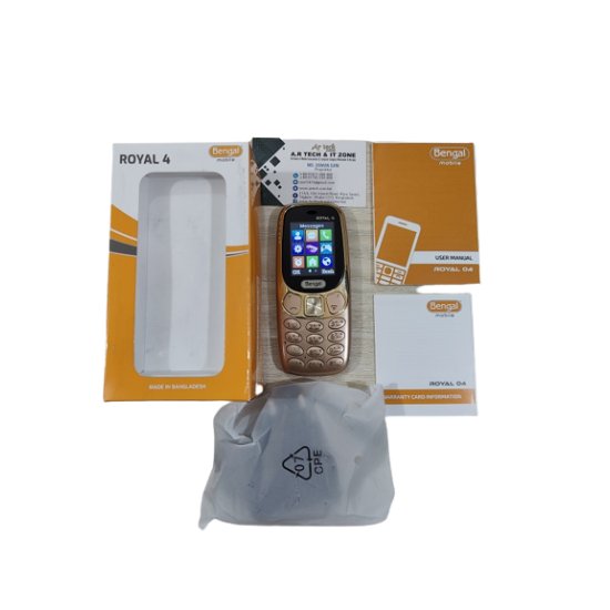 Bengal Royal 4 Slim Feature Phone With Warranty - Gold