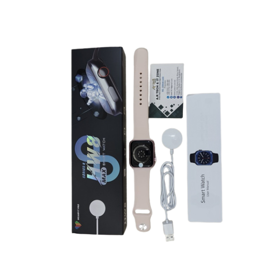 HW8 Max Smartwatch 1.99 Full Display Watch 45MM Wireless Charger Pink Series 8 HW8 Max Smartwatch 1.99 Full Display Watch 45MM Wireless Charger Pink Series 8
