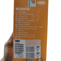 Bengal BG 303 Dj Java Supported 4 SIM Standby 4500mAh Power Bank Phone - Blue