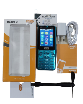 Bengali BG 303 Dj Java Supported 4 SIM Standby 4500mAh Power Bank Phone - Blue