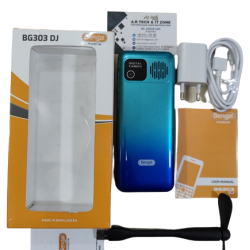 Bengal BG 303 Dj Java Supported 4 SIM Standby 4500mAh Power Bank Phone - Blue