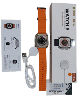 KD99 Ultra Smartwatch 1.99 Inch Waterproof Wireless Charging Series 8 - Orange