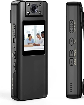 A22 Mini Body Camera 1.3 inch Display 32GB Memory IR Motion Detection