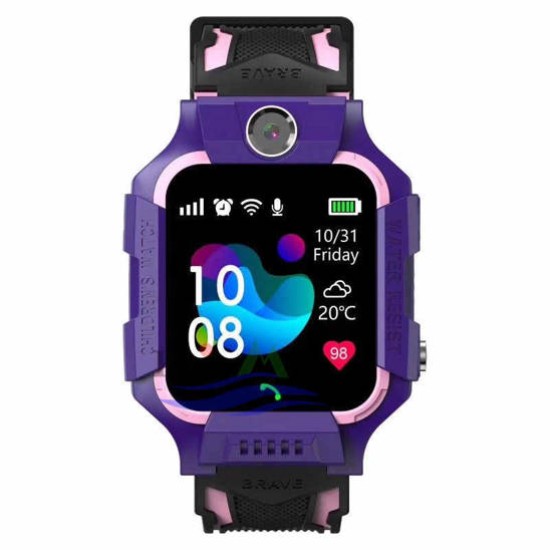 AR17 Kids GPS LBS Smart Watch Water Reset Sim Supported Anti-loss Device - Pink