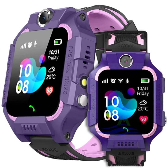 AR17 Kids GPS LBS Smart Watch Water Reset Sim Supported Anti-loss Device - Pink