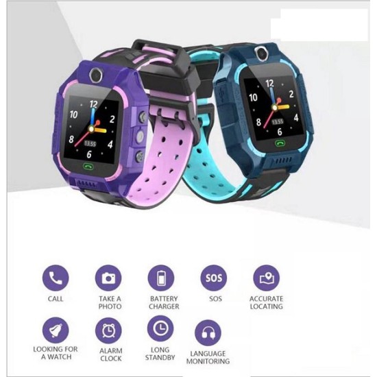 AR17 Kids GPS LBS Smart Watch Sim Supported Anti-loss Device - Pink