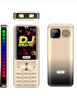 Bengali BG 303 Dj Java Supported 4 SIM Standby 4500mAh Power Bank Phone - gold