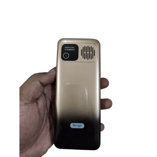 Bengal BG 303 Dj Java Supported 4 SIM Standby 4500mAh Power Bank Phone - gold