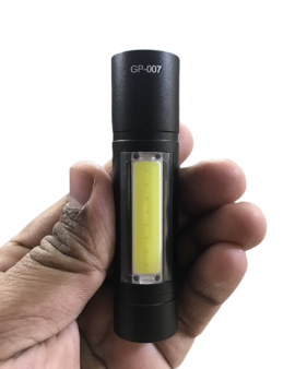 GF009 LED Flashlight COB Rechargeable Zoom Focus