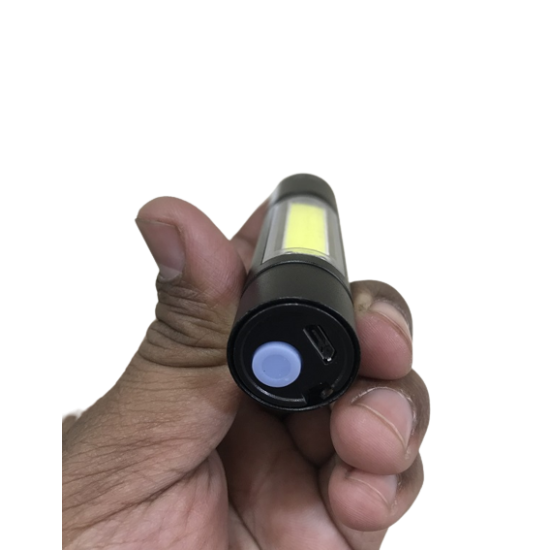 GF009 LED Flashlight COB Rechargeable Zoom Focus